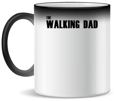 Forsca Parody The Walking Dad Dead Tazza da Tè e Caffè in Ceramica 300 ml Magic Bianco Rosa Nero 330ml