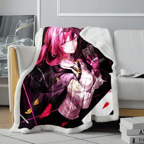 CHTLIFQ Überwurfdecke, Honkai Star Rail Kafka, 3D Sherpa Decke, Sofa, Couch, Bett, Herbst Winter Decken, Mädchen, Jungen, Erwachsene, Teenager, Kinder, Sherpa