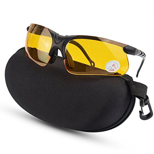 Shooting Glasses with Case Anti Fog Hunting Safety Glasses for Men Women - Yellow Lens