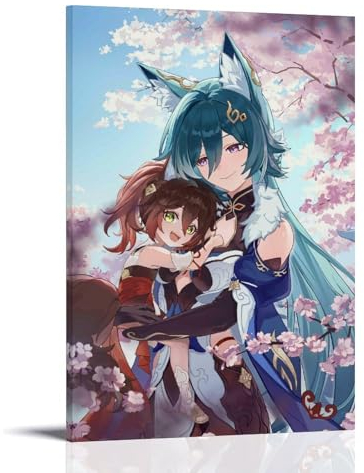 FBBINKA Game Honkai Star Rail Tingyun Yukong Wohnzimmer-Dekor, moderne ästhetische Wandkunst, Poster, Geschenk für Freunde, Rahmen-Stil, 60 x 90 cm