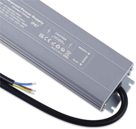 YAYZA! IP67 LED Trafo 24V 200W, Wasserdicht LED Netzteil 230V/AC auf 24V/DC 8.3A LED Treiber Gleichstrom Niedervolt Transformator Konstantspannung Driver für Lampen Strip Lights CCTV