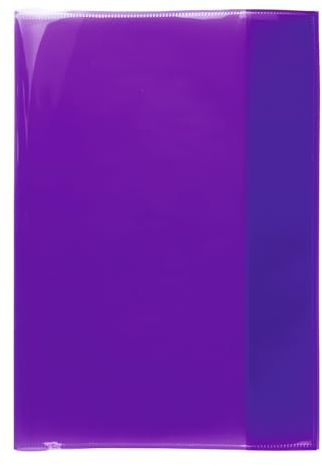HERMA 19608 Heftumschläge A4 Transparent Violett Lila, Hefthüllen aus strapazierfähiger, abwischbarer und extra dicker Polypropylen-Folie, durchsichtige Heftschoner Set für Schulhefte, farbig
