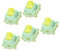 Yctze 45pcs Silent Backlit Fruits Series Mechanical Keyboard Switches, DIY Customizable Keyboards, Comfortable Touch, Waterproof, 80 Million Keystrokes (Lime Paragraph Mute)