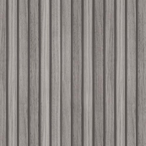 JOLIHOME Peel and Stick Wood Grating Effect Wallpaper Light Grey Self Adhesive Contact Paper Waterproof Removable Sticky Back Plastic Vinyl Film Rolls for Kitchen Shower Bedroom Cabinet 44.5x1000cm