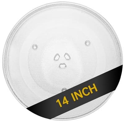 Rotaglass 14 Microwave Glass Turntable Plate, 14 / 36cm Microwave Tray Replacement Glass Plate, Glass Tray Replacement for LG, Samsung,GE, Magic Chef, Hotpoint, Panasonic, Kenmore, etc