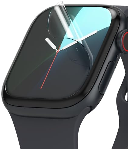 Ringke Dual Easy Film [3 Stück] Kompatibel mit Apple Watch 11/10 46mm Schutzfolie, Volle Abdeckung Klar Displayfolie