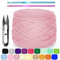 Zefphxs 290g T-Shirt Garn, Bändchengarn Polyester Rope zum Häkeln, T Shirt Garn, Textilgarn zum häkeln für körbe Teppiche, Heimdekoration, DIY-Kunsthandwerk (Dunkelrosa)