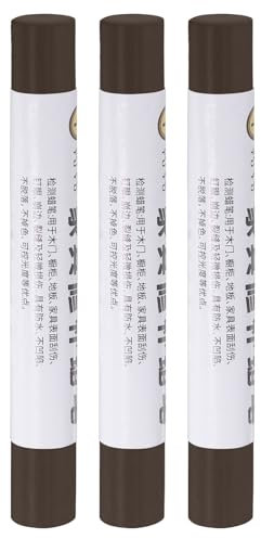 sourcing map Furniture Repair Crayons, 3Pcs - Wood Wax Filler Stick, Furniture Markers Touch Up - for Scratches Holes Tables Desks Wooden Floors Cover Ups, Coffee Black