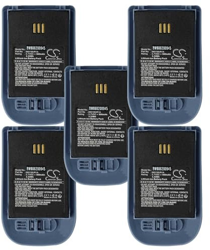 vhbw 5X Akku kompatibel mit DeTeWe Aastra schnurlos Festnetz Telefon (900 mAh, 3,7 V, Li-Ion) Blau Grau