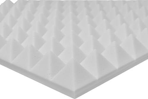 Quiet Please Basotect® Pyramidenschaum Noppenschaum hellgrau 1000x500x30mm Schallabsorber Schallschutz Schalldämmung für Wand und Decke