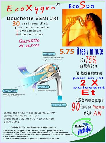 Ecoxygen douchette venturi, l'originale, 2ème génération + éco et + puissante