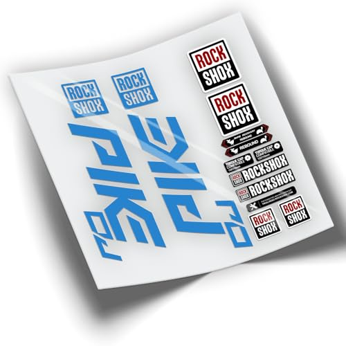 REF:VP383 Aufkleber, kompatibel mit Rock-Shox PIKE DJ 2021-2025 MTB, Sticker, Aufkleber, Aufkleber für Mountainbikes. (AZUL 517)