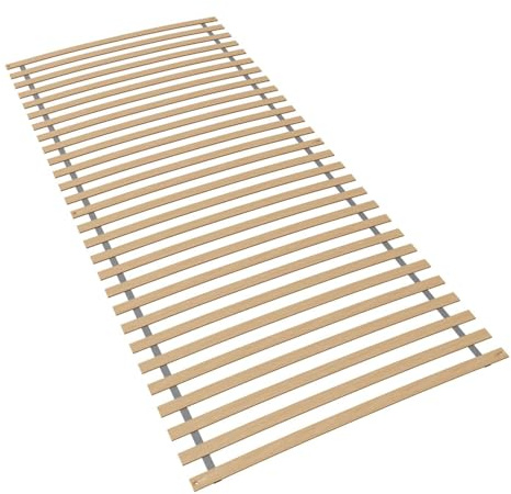 Sleepneo Rollrost 100x200, fertig montiert und gerollt, 28 Latten, Blauer Engel Zertifiziert, Lattenrost 100 x 200 cm aus Buchenholz, Traglast 130kg