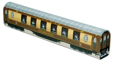 Elite tins Dining Carriage Train Tin Storage Box, Florence Design, 330 x 69 x 45 mm, Vintage Railway Theme