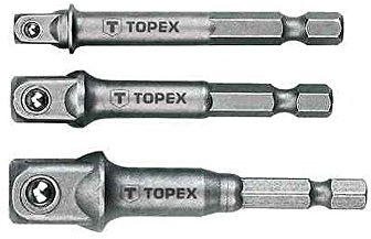 SET ADATTATORI PER BUSSOLA 1/2-3/8-1/4 - TOPEX - ADATTATORE BUSSOLE 38D151