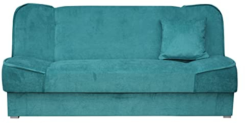 Mirjan24 Schlafsofa Gemini mit Bettkasten, 3 Sitzer Sofa, Couch mit Schlaffunktion, Bettsofa Schlafsofa Polstersofa Farbauswahl Couchgarnitur (Orinoco 85)