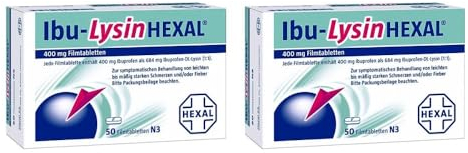IbuLysin Spar-Set 2x50Tabletten zur Behandlung von leichten bis mäßigen Schmerzen (Kopfschmerzen, Gliederschmerzen, Regelschmerzen, etc) und/oder Fieber