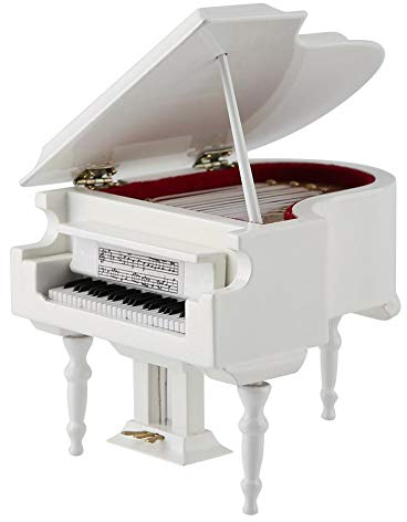 Miniatur Piano Delicated Holz Mini Instrument Ornament mit Bank und Fall, für Kinder oder Musiker Freunde