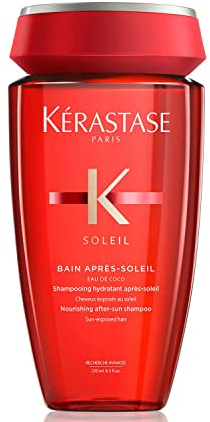 Kérastase Shampoo mit Sonnenschutz für alle Haartypen, Haarbad für mehr Glanz und Geschmeidigkeit, Bain Après-Soleil, Soleil, 250 ml
