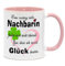 Nice-Presents-de Tasse Tolle Nachbarin Tasse mit Herz zu jedem Anlass für eine Gute Nachbarschaft. Da freut Sich Jede Freundin, Nachbarin, oder Kollegin (Rosa)