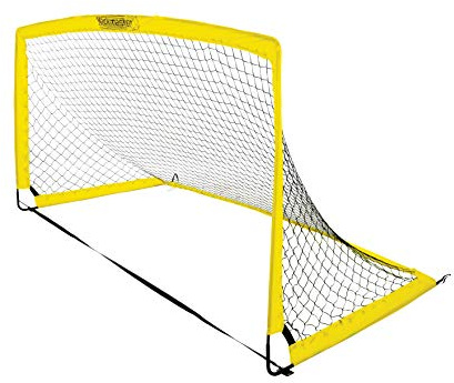 Kickmaster Fibreglass Flexi Soccer Goal 8 FT -Strong And Durable Folding Design - High-Density 3ply Netting - Perfect for Outdoor Play - Ages 5+ - Size: 8 ft