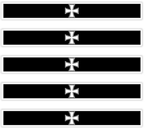 5 x Aufkleber Ritter Kreuz/EISERNE Kreuz - schwarz - f. KFZ Auto Motorrad Boot Flagge Fahne