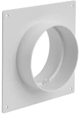 4 Inch Duct Connector Flange - Plastic Straight Pipe Flange for Heating Cooling - Inlet Outlet Ventilation System - Ducting Coupling Wall Plate - Assembly Joint Set (100mm)