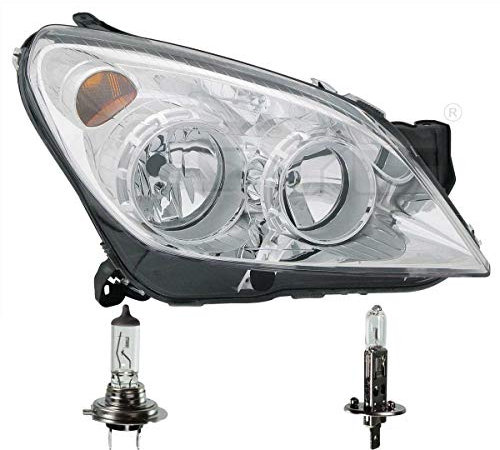 EISENFELS Bundle Set 70771650 Scheinwerfer links + Leuchtmittel H1 Classic + H7 Classic kompatibel mit Astra H L48