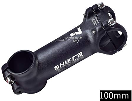 31.8 Fahrradvorbau, Mountainbike-Rise 7-Grad-Vorbau, 45 mm, 70 mm, 80 mm, 90 mm, 100 mm, 110 mm, 3D-geschmiedetes Fahrrad-Lenker-Vorbau, Erhöhung für Mountainbike, Rennrad, BMX, (schwarz 100 mm)