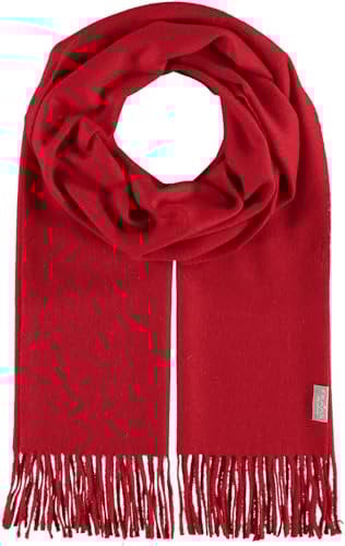 FRAAS Kaschmir Schal 42 x 190 cm - Stola aus 100% reinem Kaschmir für Damen - einfarbige Stola - Wärmend und Hautfreundlich True Red
