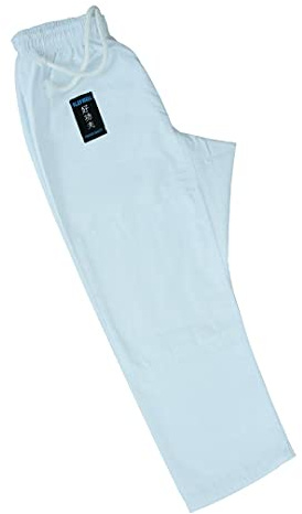 Playwell Barn Elite BJJ Jiu Jitsu Gi träningsbyxor (byxor) – vit (M2)