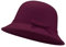 UltraKey Damen Filz Eimer Hut, verstellbare Vintage Bowler Wildleder Wollmütze mit Schleife Weinrot