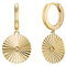 NOELANI Creolen 925 Sterling Silber Damen Ohrschmuck, mit Zirkonia synth., 2,5 cm, Gold, Kommt in Schmuck Geschenk Box, 2031649