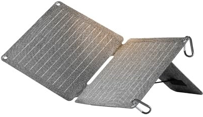 cellularline - Chargeur portable avec 2 panneaux solaires EFTE- 2 ports pour charger le smartphone : USB-C 10 W + USB 10 W - Sortie maximale : 10 W - Résistant à l'eau et à la poussière