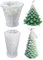 Uciy – Lot de 2 moules en silicone pour bougies en forme de sapin de Noël