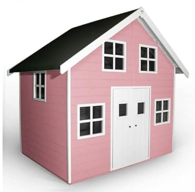 Phoenix Wooden Playhouse - (Flamingo Pink)