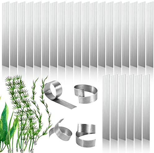 25pcs Aquarium Plant Weights Anchors, Bendable Plant Anchors Over Weight Reinforced Plant Weights for Live Plants Plastic Plants Fish Tank to Avoid Floating