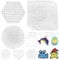 10 Stück Steckperlen Platte Set, Stiftplatte für Bügelperlen, Bügelperlen Platten, Steckperlen Platte Set, Groß Bügelperlen Vorlagen, DIY Transparente Form Puzzle mit 2 Weiße Pinzette