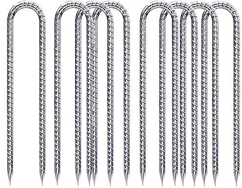 Bodenanker-Heringe-30CM-Lang, Bodenanker Trampolin 8 StüCk U-Haken BodennäGel Verzinkt Trampolin Befestigung für Camping Zelten VordäCher Hühnerstall