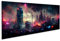 islandburner Wandbild Cyberpunk Stadt Landschaft Fantasy auf Leinwand Bilder Bild Poster