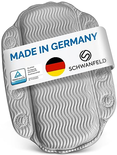 Schwanfeld® Badewannenkissen [EXTRA SICHER] - inkl. extra starken Saugnäpfen - Badewannenkissen Nacken für Sensitive Haut [Oeko-TEX® 100 Standard] - Badekissen Geruchsneutral (Made in Germany)