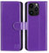 32nd PU Leder Mappen Hülle Flip Case Cover für Apple iPhone 15 Pro (6.1), Ledertasche Hüllen Mit RFID-Blockierung Kartensteckplatz, Magnetverschluss und Standfuß - Violett