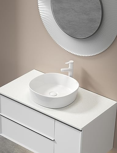 VEREG Verosan Aufsatzwaschbecken Salzburg 44cmx44cm, quadartisch, abgerundet, weiß