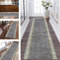 Teppich Läufer Flur rutschfest Küchenläufer Grau Weiß Braun Korridor Teppichläufer Waschbar 70X400CM Modern Lang Flurläufer Teppichmatte Küche Schlafzimmer Kinderzimmer Wohnzimmer Meterware Fußmatte