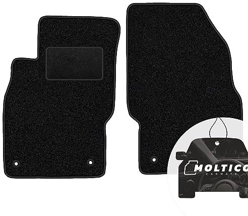 moto-MOLTICO Set di 2 tappetini anteriori per auto, in velluto, per Opel Adam 2012-2019, Corsa D 2006-2014
