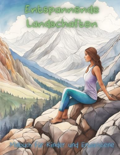Entspannende Landschaften Malbuch: 50 tolle Bilder Für Kinder ab 8 Jahren und Erwachsene (Crayon Lab Malbücher)