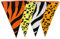 10 Metre Animal Print Bunting with 20 Triangle Pennant Flags Kids Party Lion Zebra Leopard Animals Garland Banner Childrens Parties Fair Event Decoration 32ft