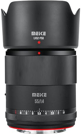 Meike 55mm F1.4 Autofokus große Blende STM Schrittmotor APS-C Portrait Objektiv kompatibel mit Sony E Mount Kameras FX30 A6400 A5000 A5100 A6000 A6100 A6300 A6500 A6600 A6700 ZV-E10 ZV-E10 Mark II