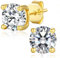 LAVUMO Moissanit Ohrringe Silber 925 14K Gold/Rhodiniert Plattiert,0.3ct-2ct Rundschnitt Moissanit Ohrstecker, VVS1 D Farbe Brillant Hypoallergen Schmuck Geschenk für Frauen und Herren