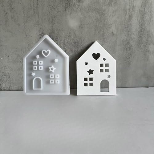 ALEFBET Silikonformen Gießformen Haus, Silikonform Haus, Silikon Gießform Haus, Gipsformen zum Gießen, Epoxidharzformen zur Herstellung von Haus Ornamenten (Hauspaneel G)